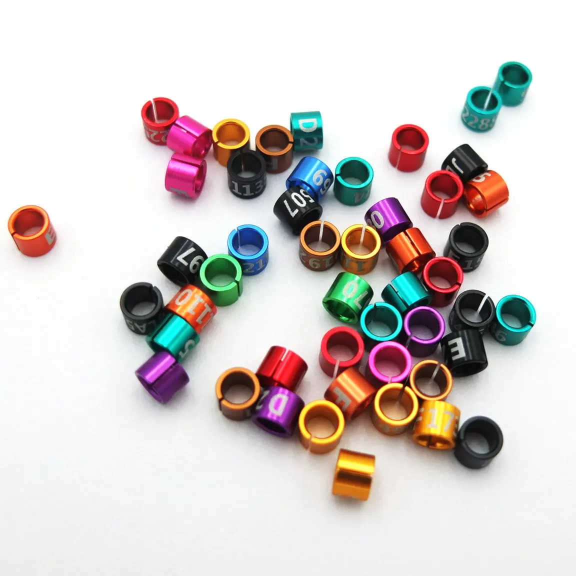 

Personalized 100PCS 3.5mm Aluminium Split Bird Leg Bands