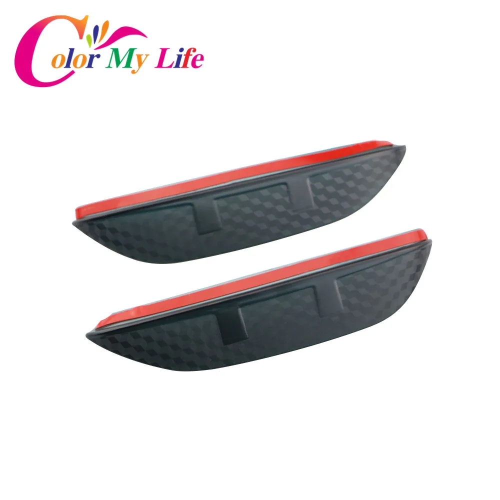 Color My Life Carbon Fiber Rear View Mirror Cover Rain Shield Visor Sticker for Nissan X-trail XTrail T32 Qashqai J11 Murano