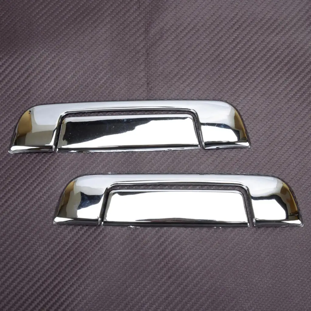 1 Set Car Outer Door Left Right Handle Trim Cover Decor Fit For Bmw E36 E34 E32 Z3 2Dr Silver Plastic New