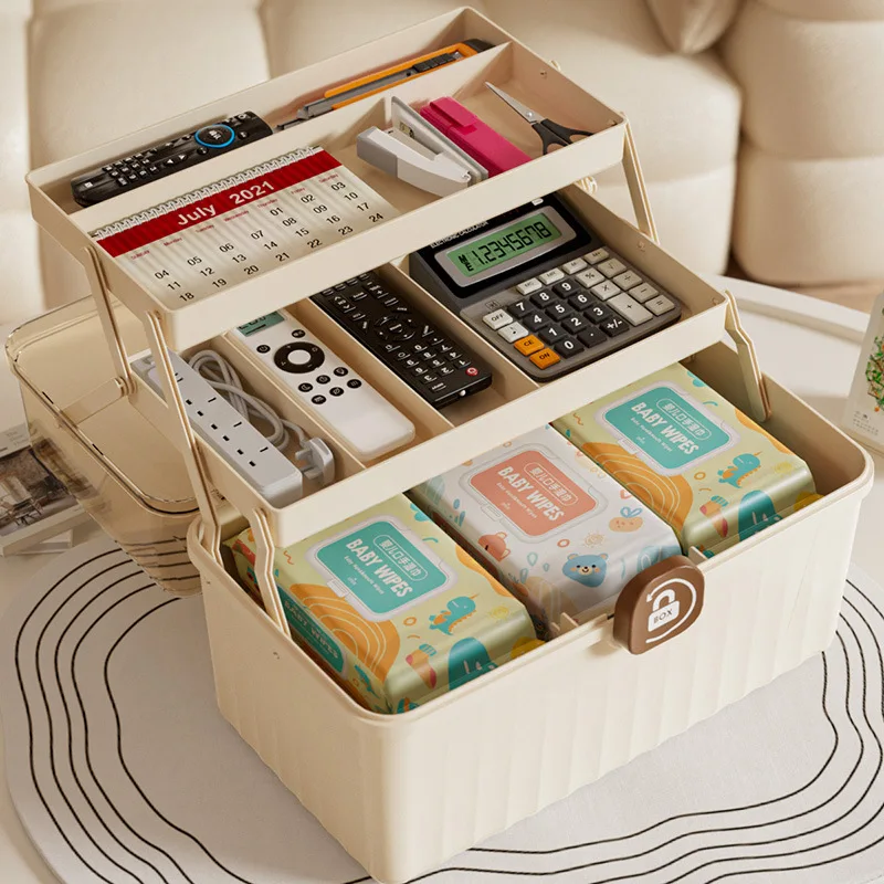 Portable Multi-Layer Large Capaci Medicine Box Fly Emergency First Aid Drug Storage Case Household Organizer Medical Kit