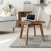 Hardwood Round Coffee Table - Hand-Wiped Sweet Oak 1