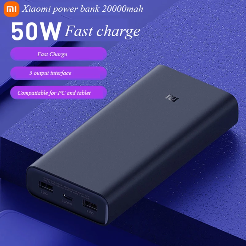 Originale Xiaomi Power Bank 3 20000 Mah 45W Plm07Zm Usb Tipo C Versione Di Ricarica Rapida Portatile 20000 Mah Batteria Esterna Powerbank