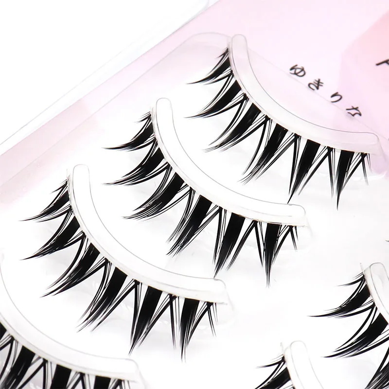 5 Paare neue Cosplay Luft falsche Wimpern natürliche transparente dünne Band Wimpern japanische Simulation Wimpern Verlängerung Make-up – Detail 2