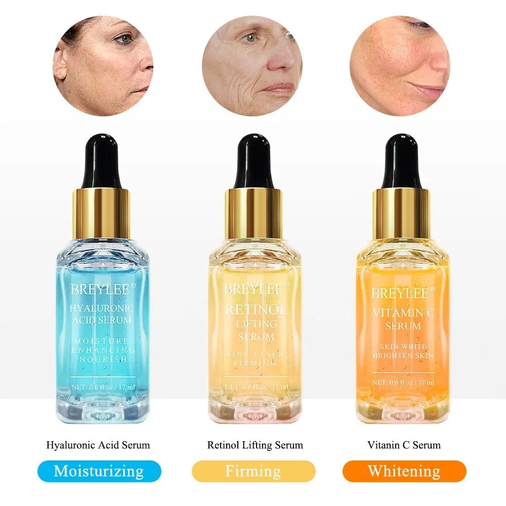 BREYLEE Siero Viso al Retinolo con Vitamina C, Essenza Illuminante, Acido Ialuronico Idratante, Crema Anti-Età Rassodante per la Cura della Pelle 17ml - immagine 3