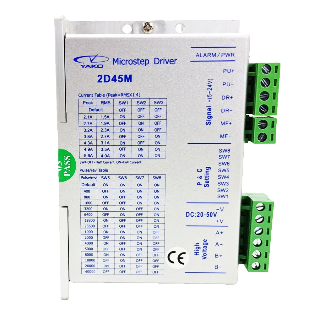 

32-bit DSP control technology 2D45M Research and Control 2 Phase Stepper Motor Driver with Circuit Protection DC20V-50V CNIM