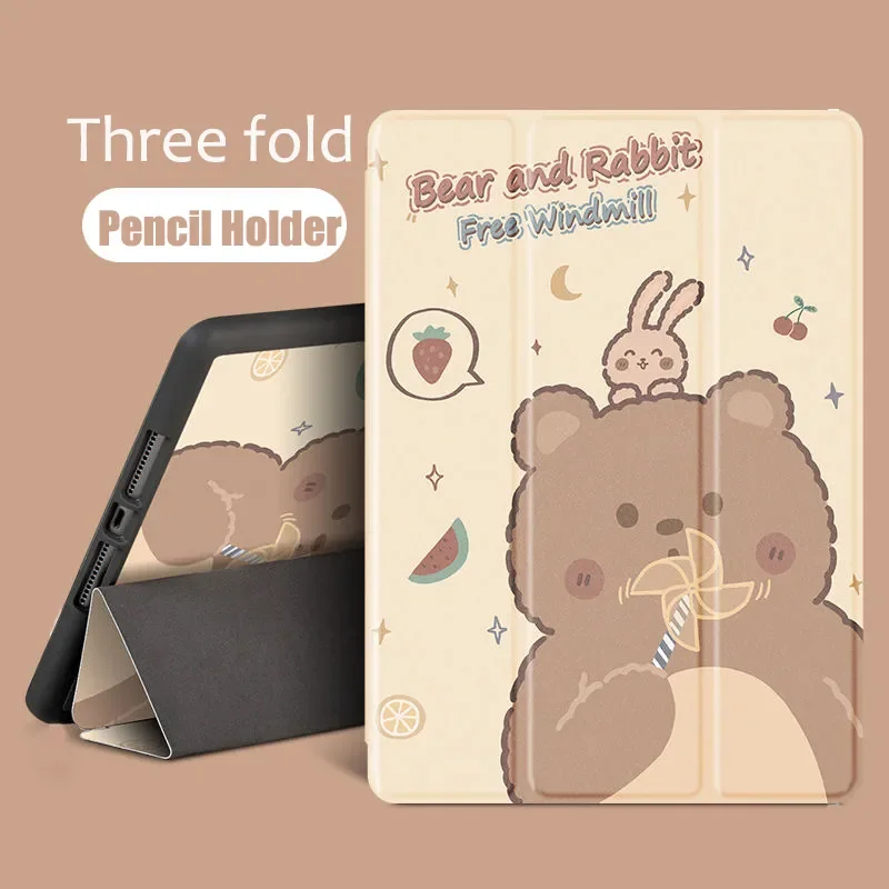 

Cute Cartoon Rainbow Color Case For iPad Mini 6 8.3 Inches Case for iPad Mini 4 iPad Mini 5 Cover With Pencil Holder Fundas