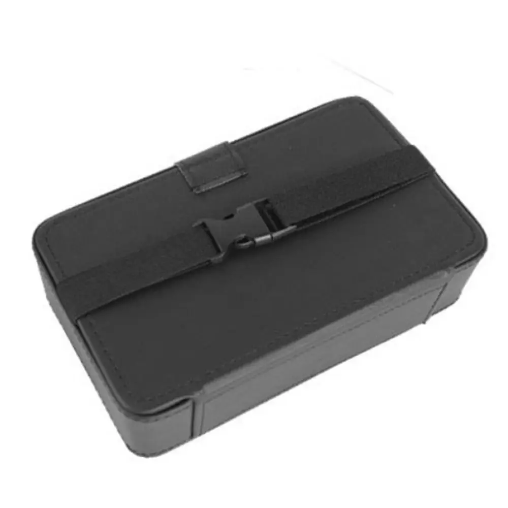 대용량 자동차 티슈 박스 홀더 클립 스타일 고급 자동차 시트 백 티슈 박스 PU 가죽 스트랩 스타일