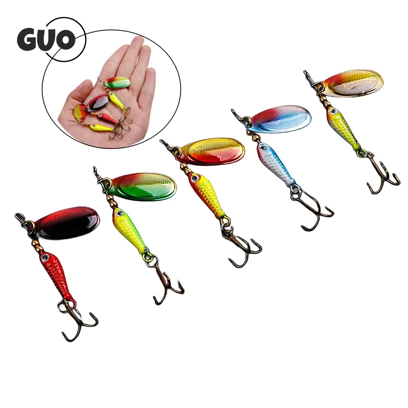 Fishing Lure 9g 7cm Spinner Bait Spoon Lures Pike Metal With Treble Hooks Arttificial Bass Bait Fishing Lure