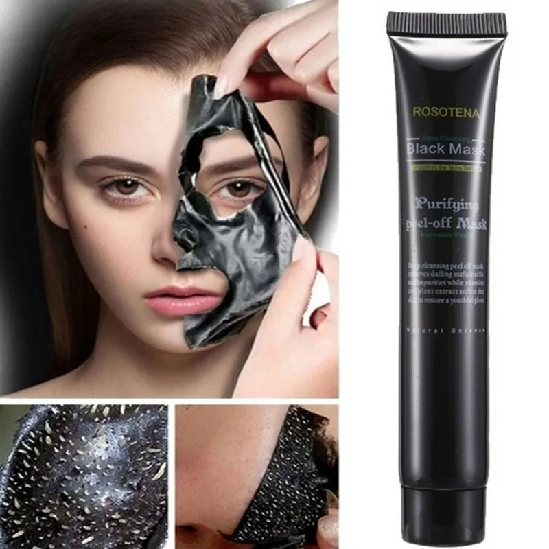 Unisex Blackhead Peeling Mask Deep Cleansing Oil-Control Beauty Skin Care Face Black Mask Acne Treatment Blackhead Remove Makeup 5