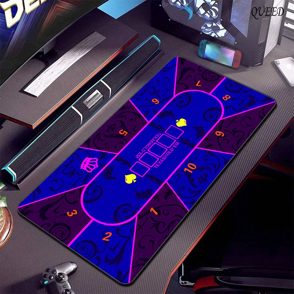 Gamer Laptop Washable Desk Mats Texas Hold'em Non Slip Table Pad Portable Rubber Poker Keyboard Home Office Gaming Mousepads Xxl