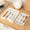 4/5 Grid Kitchen Cabinets Chopsticks And Tableware Storage Box Knife Fork Spoon Divider Organizer Knife Fork Drawer Storage 1