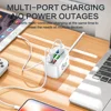 Fast USB Charger 6 in 1 Power Strip Desktop Charging Station Fast Charging 1m Cord USB HUB Adapter Socket for iPhone 16 Home 1