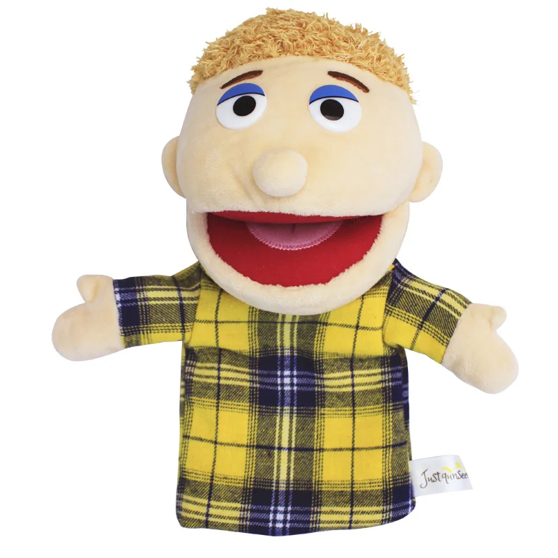 35cm family open mouth glove puppets kindergarten show mom ventriloquist tell story muppet Role play handdoll boy girl gifts toy hand puppet