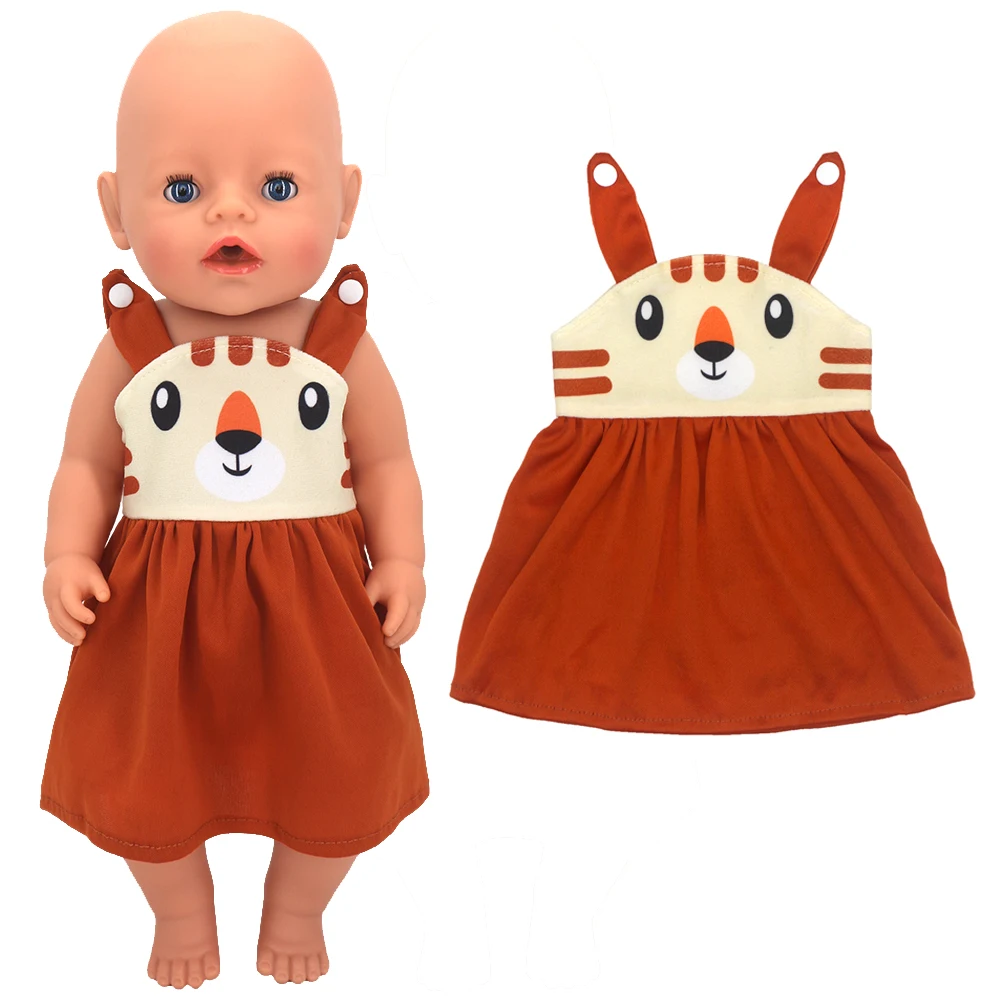 43cm Baby Doll Clothes Animal Romper 17 inch Dolls Clothes Children Xmas Gift Toys Wears