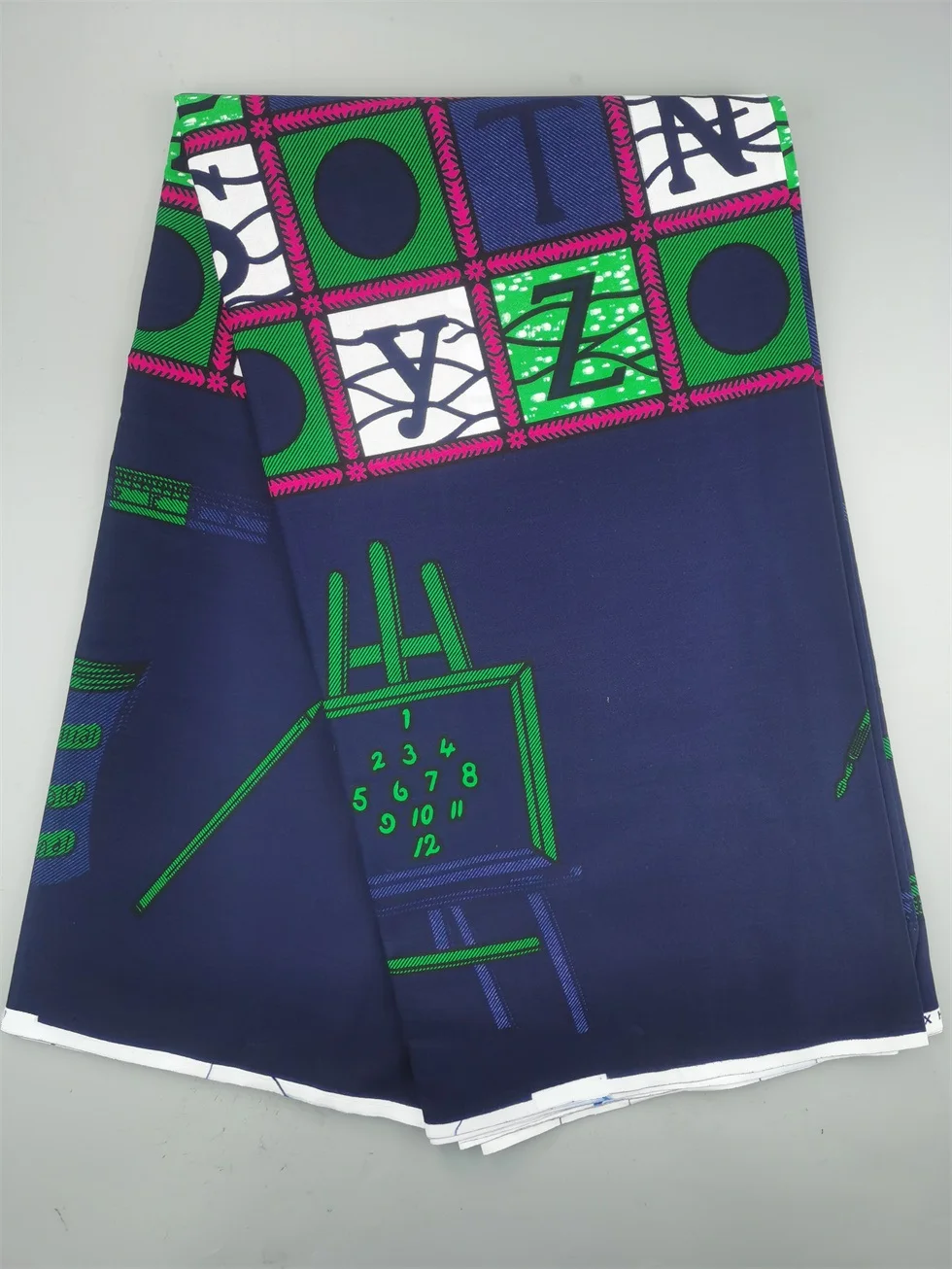 Authentic Wax Print Fabric African Dress Material 100% Cotton, 6 Yards
