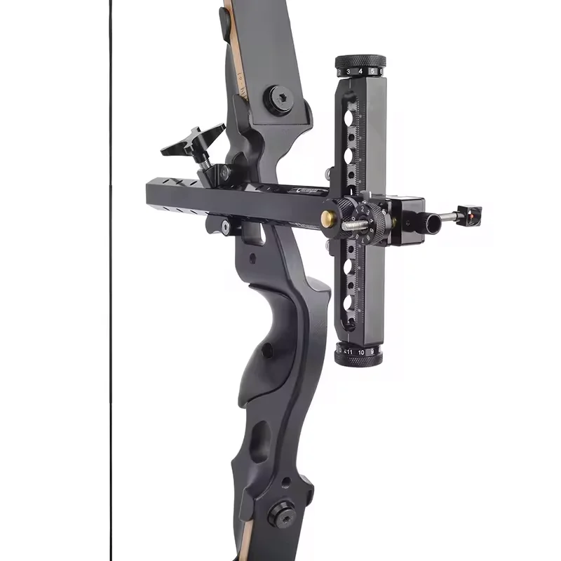 Archery Recurve Bow Sight Aluminum Alloy for Aiming Tool Outdoor Adjust Shooting Hunting Accessories Black 3