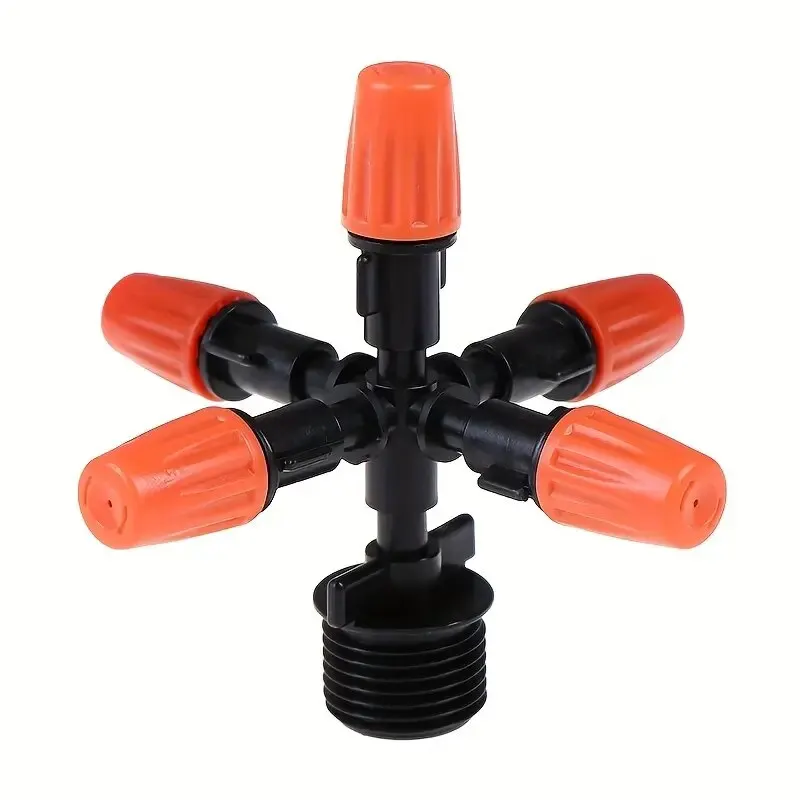 Garden Irrigation Nozzle 3 Pcs/Pack Five-Head Atomized Nozzle 4-Point-Nozzle Garden Irrigation Flower Watering Greenhouse Agricultural Dust Removal