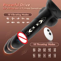 Prostata-Massagegerät, Vibrator, Buttplug, Analdildo, männliches Sexspielzeug für Männer mit 10 Vibrationen, stoßendes Erwachsenenspielzeug für Frauen, Paare, schwul 2