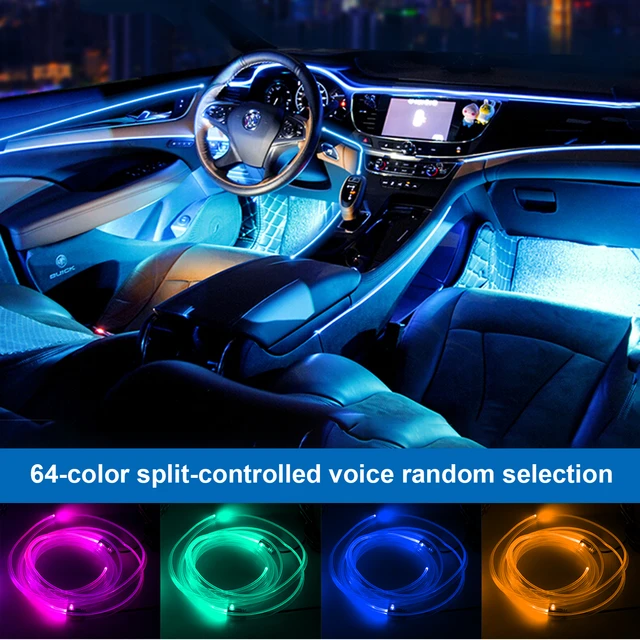 6M Neon LED Car Interior Ambient Foot Light with USB Wireless