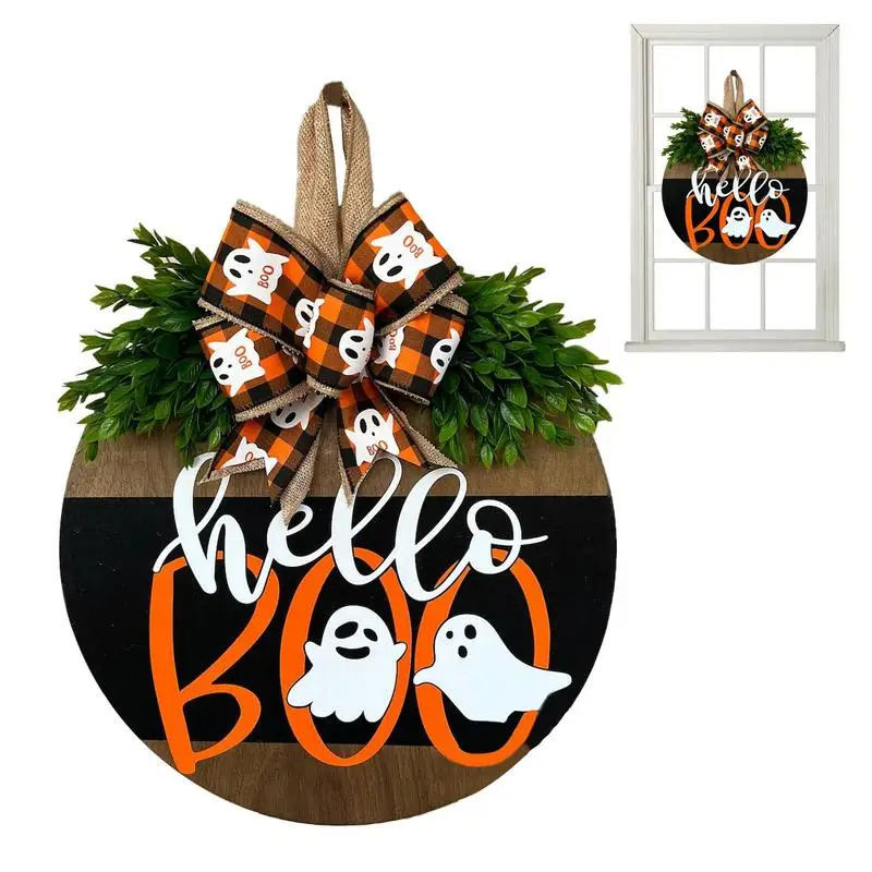 

Висячий знак, украшение для двери, искусственный венок, жуткий деревянный знак, призрак, деревянный знак для стола, стены, пекарни, спальни, кухни