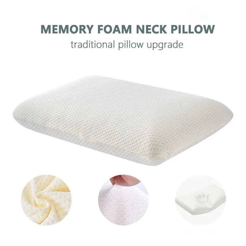Bamboo Fiber Skin-friendly Memory Foam Pillow Slow Rebound Bread Pillow Single Hotel Cervical Neck Care Home Pillow Core 5
