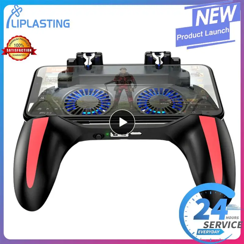 6Trigger Mobile Game Controller Metal Trigger Shooting Free Fire Gamepad Joystick L1R1 L2R2 Gaming Grip Gamepad Per Ios Android