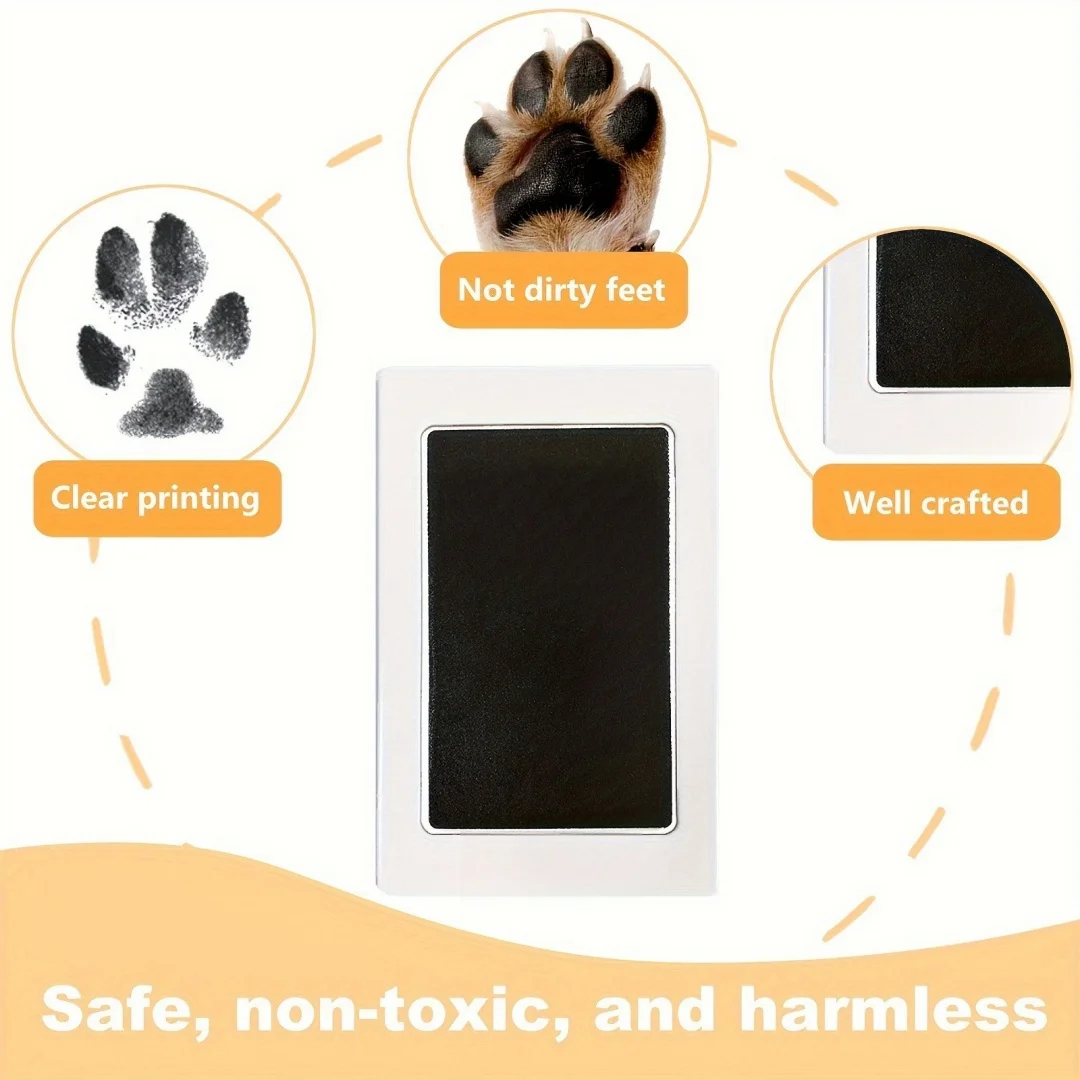 Pet Dog & Cat Paw Print Ink Set Pad Safe Non-toxic Wash Free Easy Clean Diy Handprints Footprints Pet Souvenirs ink pads,pet print kit