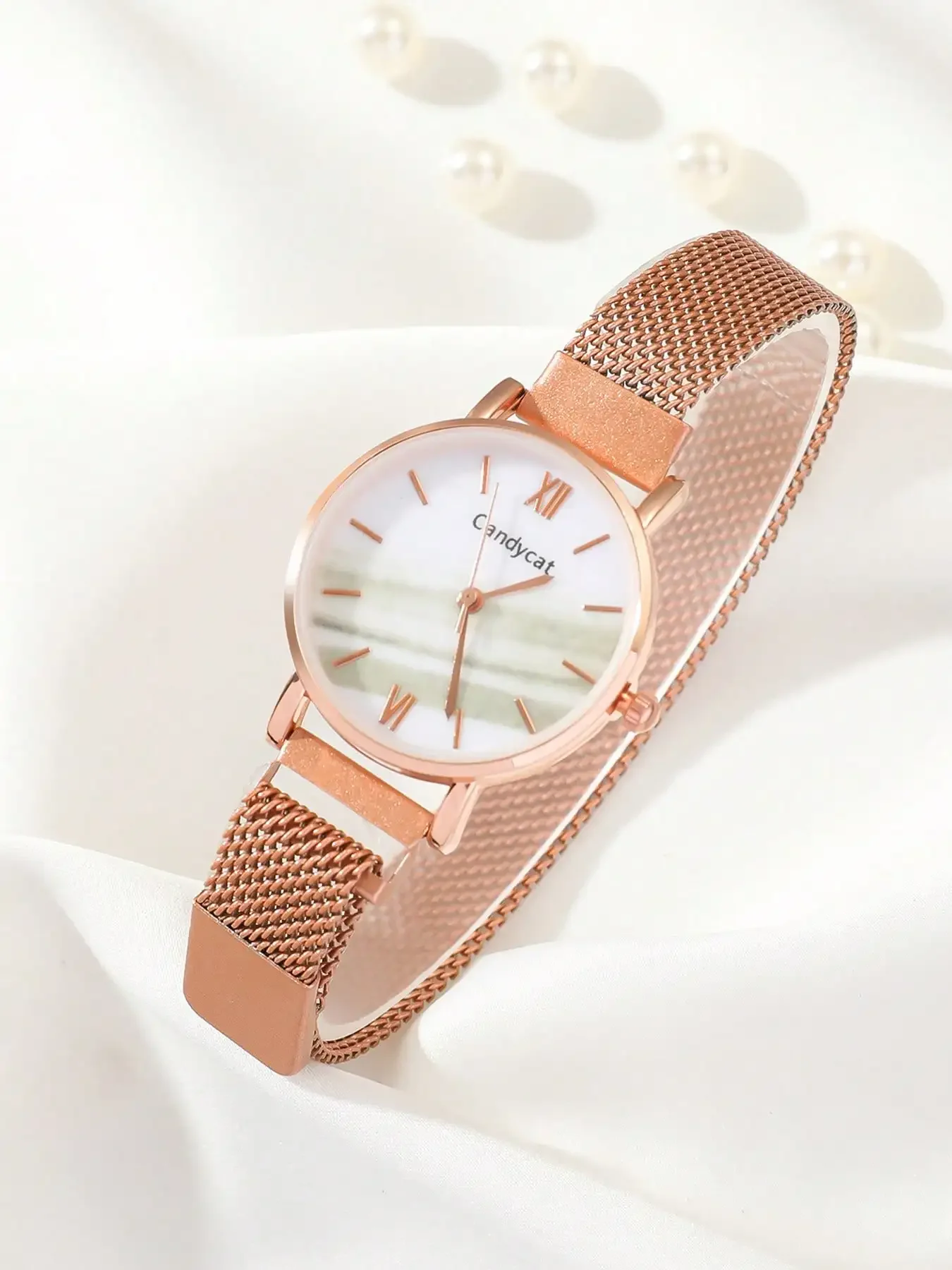Small niche, simple and versatile women's lazy Milan with quartz watch+butterfly accessory set
