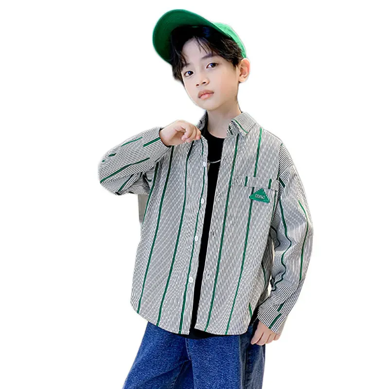 

Baby Boys Shirts Long Sleeve School Clothes Cotton Boys Cardigan Kids For Toddler Boys Blouse Children Tops Autumn New Arrivals