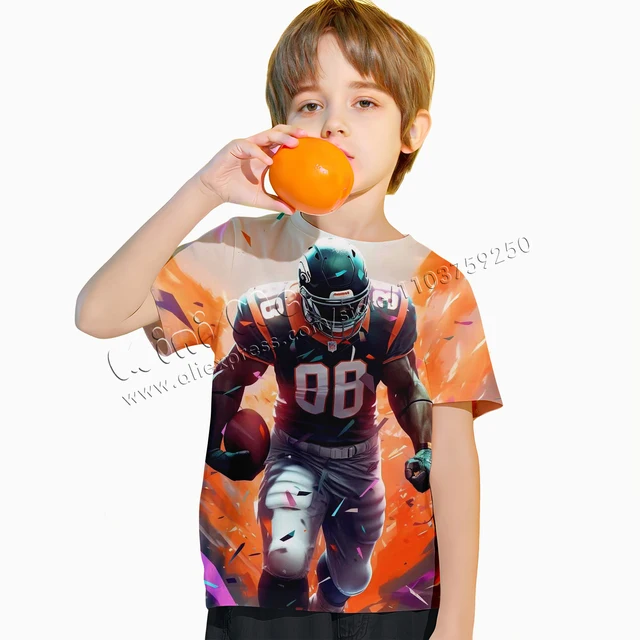 Camiseta Juvenil 3D NFL de Rúgbi: Conforto e Estilo para o Verão 6 Camiseta Juvenil 3D NFL: Conforto e Estilo para o Verão