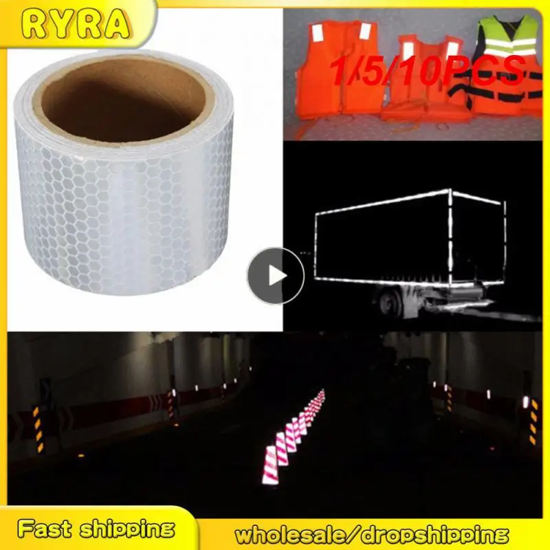 

1/5/10 шт., светоотражающие наклейки для автомобиля, 5 см х 100 см