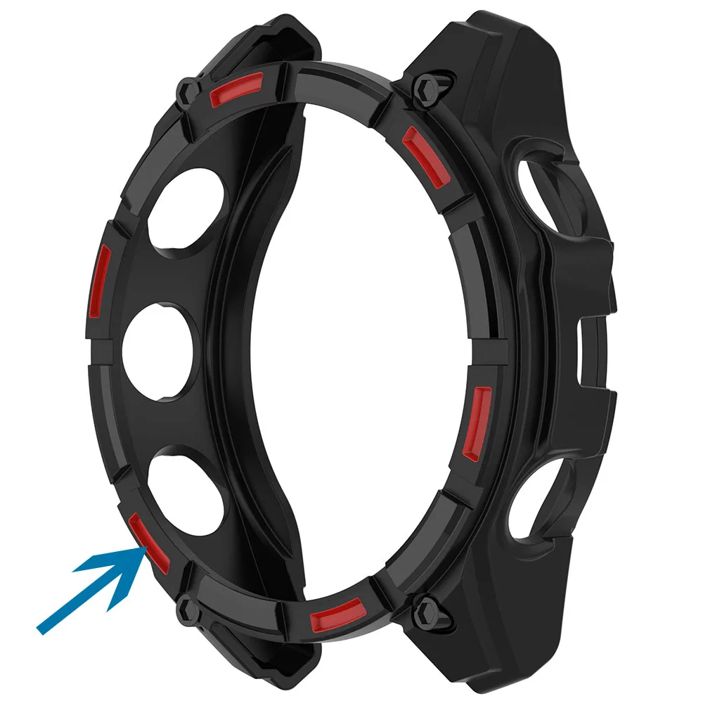 Colorful TPU Watch Cover Decoration for Garmin Fenix 8 - Hollow Design