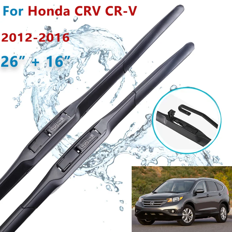 Car wiper Front Wiper Blades 26"+16" For Honda CRV CRV 20122016 Soft