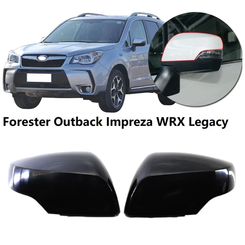 

Pair Wing Rearview Side Mirror Cover Cap For Subaru Forester Outback XV Impreza WRX STI Legacy 2014-2018
