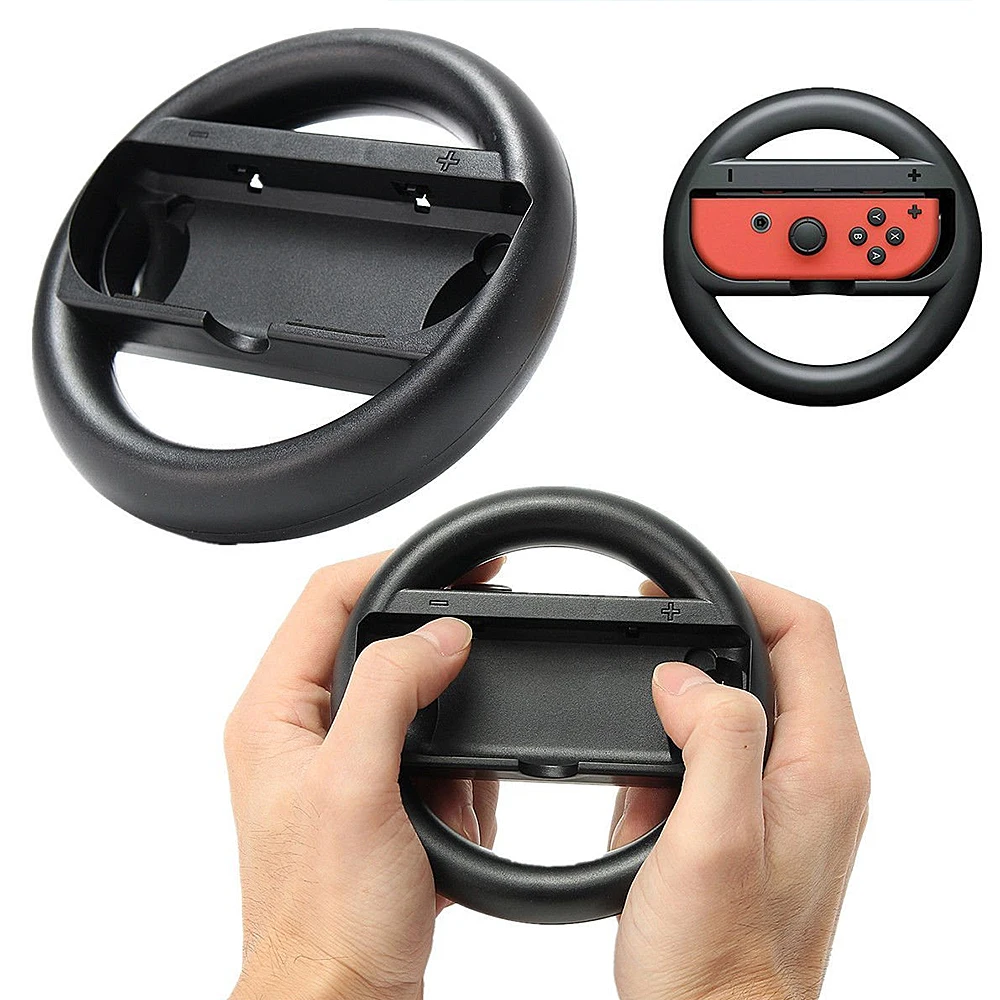 2 Pezzi Joy-Con Wheel Per Nintendo Switch Oled Racing Game Wheel Controller Ns Joy-Con Grip Cart Holder Accessori