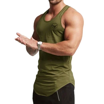 Cotton Material Summer Fitness Sports Vest Men's T-shirt Comfortable Bottoming Sweatshirt Workout Clothes 1