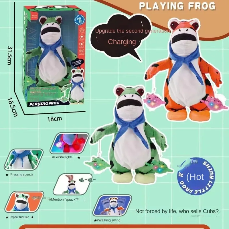 

Animals Toys Frog Lizard Pet Intelligent Toy Electronic Model Reptile Animals Robot For Kids Gifts Same style of Tiktok plush