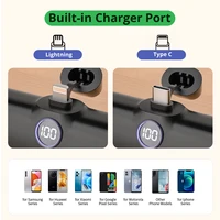 Portable Charger Fast Charge Type C External Battery for iPhone Samsung Xiaomi Built-in Cable Quick Charge Pocket Power Bank 2