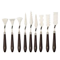 Oil painting scraper pigment palette knife Art acrylic gouache pigment spatula knife 9 sets 1