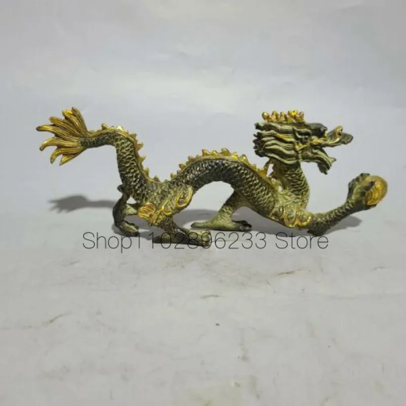 

26cm Chinese Brass Animal Dragon Statue Bronze Statue Animal Sculpture