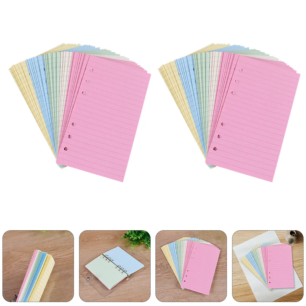 

2 Pcs Loose Leaf Paper Colored Binder Clips Practical Notepad Replacement Page Notebook