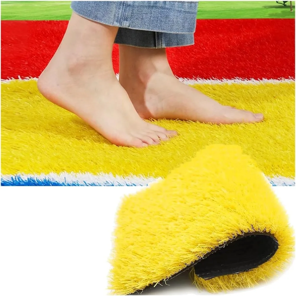 Artificial Lawn, Pasture Artificial Grass Mat, Realistic Synthetic Lawn Rug, W/Drainage Holes Rubber Backing Grass Turf Roll