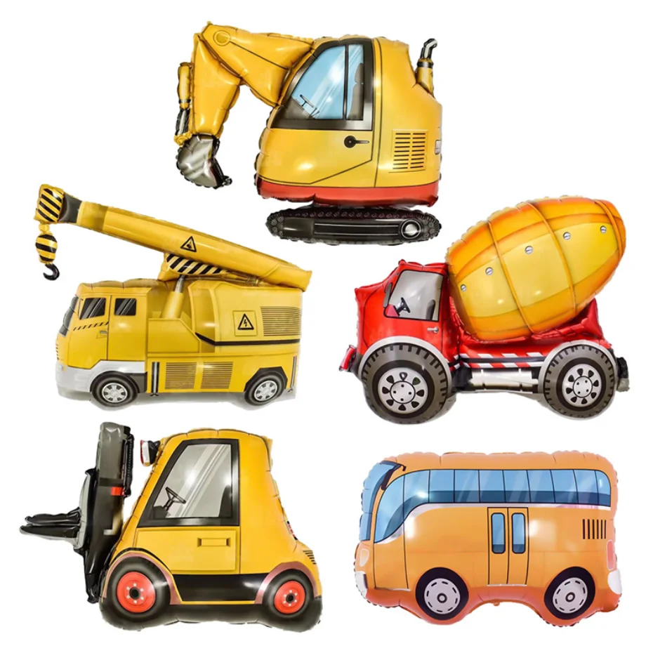 

Construction Crane Foil Balloons Excavator Engineering Vehicle Balloon Cement Truck Baby Shower Boys Birthday Party Supplies