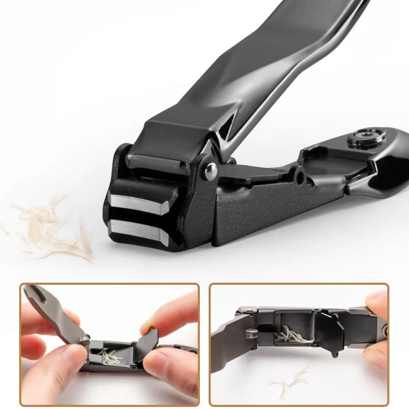 Nail Clipper Set File Stainless Steel Anti Splash Finger Cutter Manicure Tool Designer Catcher Ingrown Toenail Scissors Pedicure 5