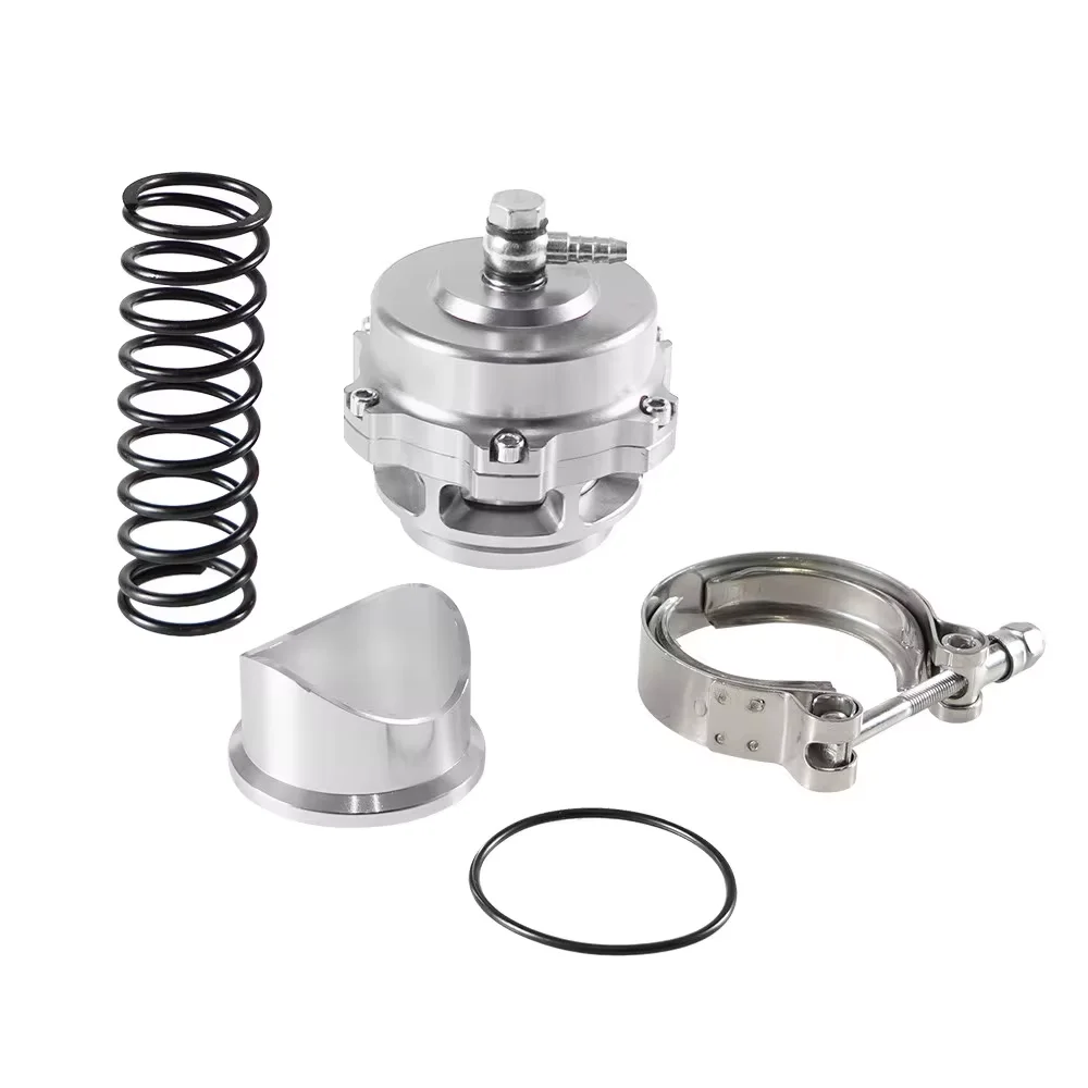 Hochwertiges Universal-50-mm-Turbo-Abblasventil mit V-Band zum Anschweißen des Aluminiumflansches, Turboladerohr, Schwarz/Blau/Rot/Silber – Detail 6
