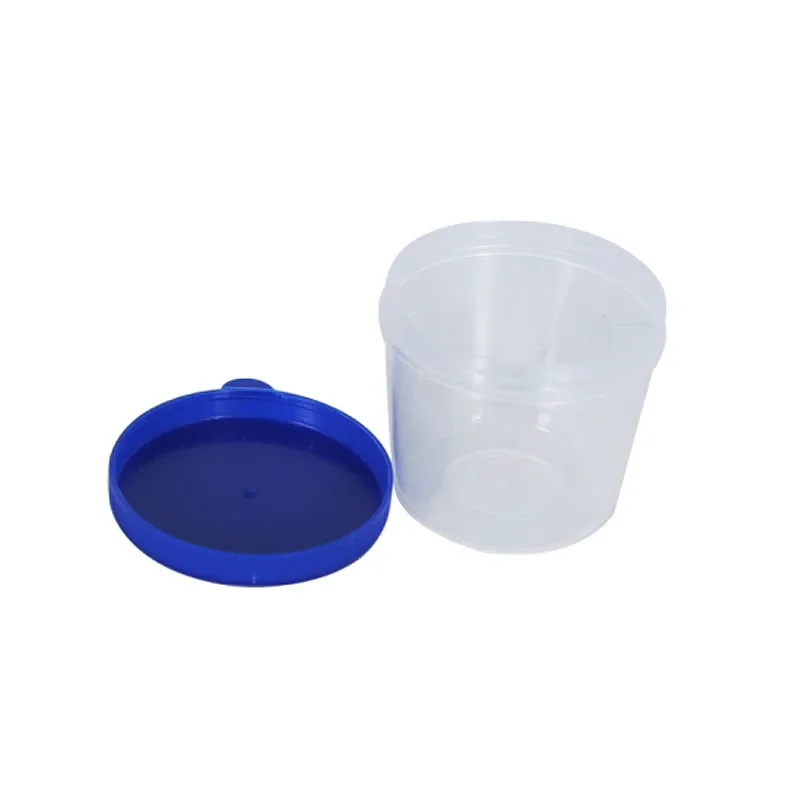 Plastic Urine Container Cup 40 ml Plastic Vials Hand Press Cover PP Sputum Cup Excrement Test With Scale & Label 50/pk