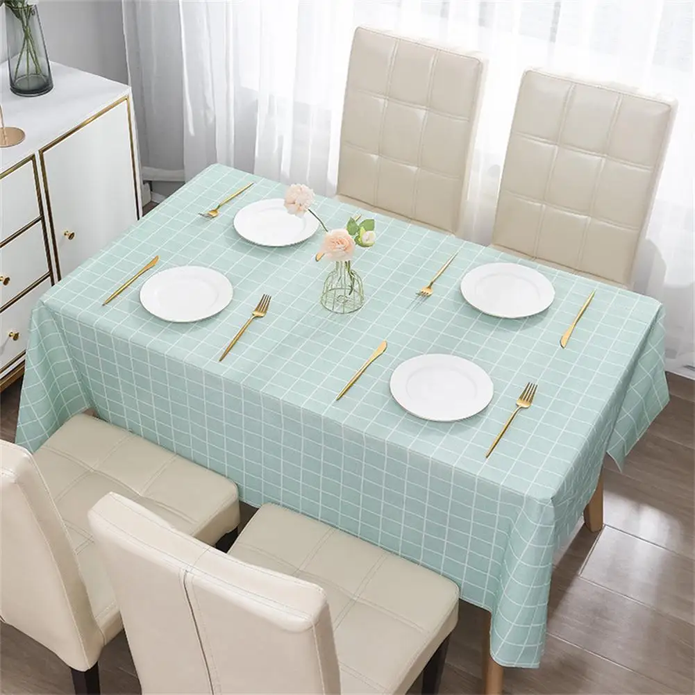 Nordic Style Grid Printed Household Waterproof Oil-proof Decoration Party Table Cloth Rectangle Table Dining Tablecloth Cov C4v9