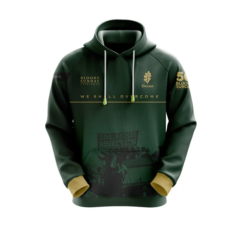 Men Derry Bloody Sunday Commemoration Jersey Ireland Rugby Jersey Hoodies