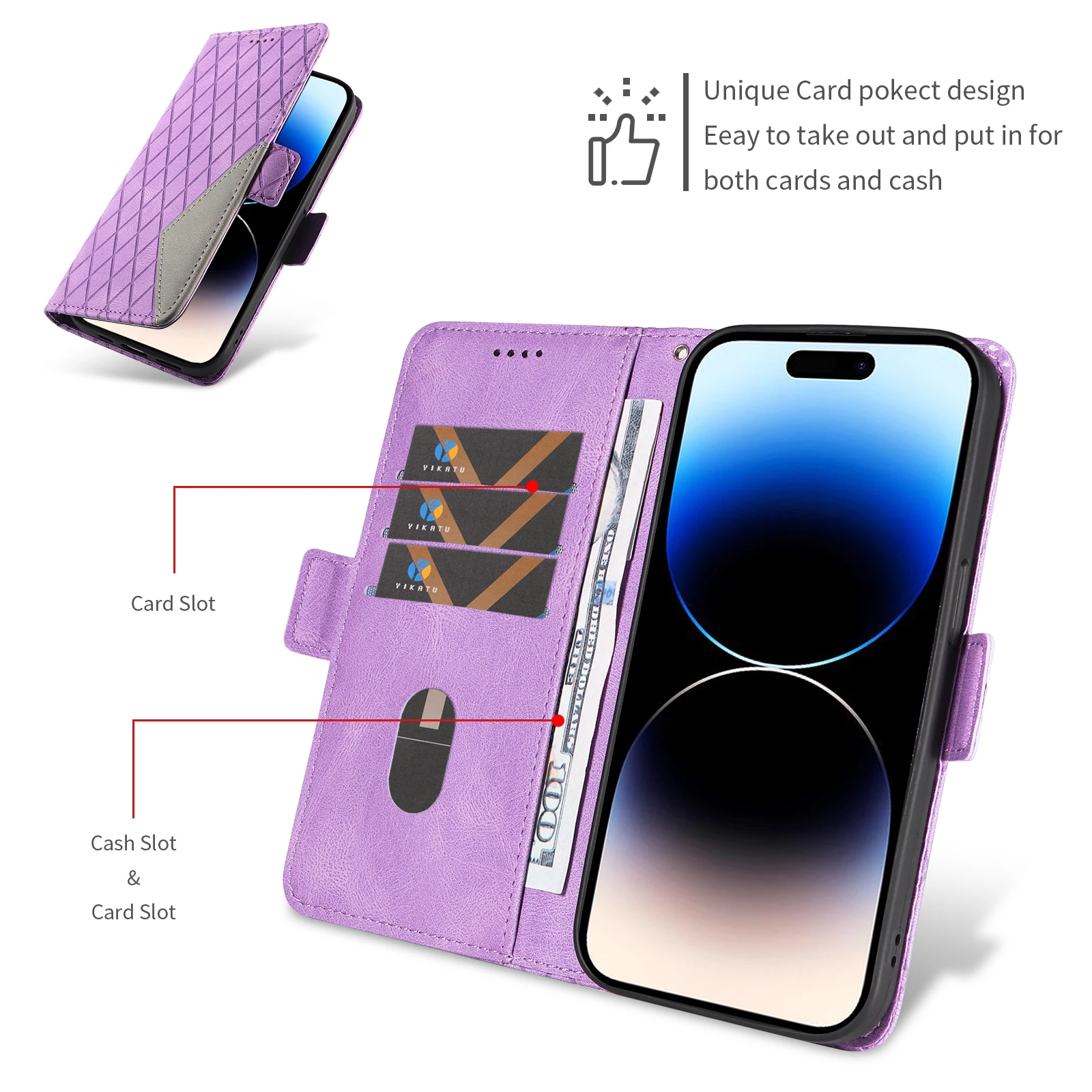Premium Universal Wallet Phone Case - Stylish and Durable Protection
