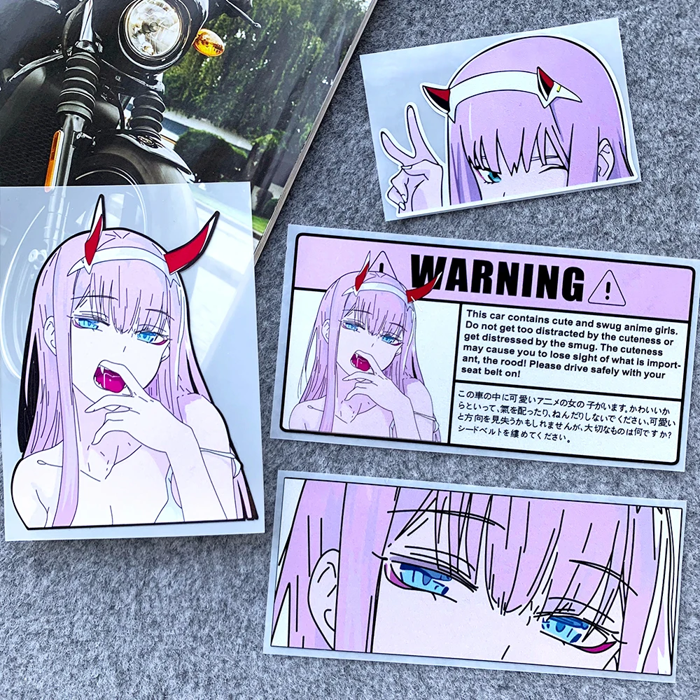 JDM Anime Stickers Fuel Tank Cover Two-dimensional Eyes Body Scratches Car Decoration Scooter Motorcycle Accessories 60pcs 1set anime touhou project kochiya sanae tabletop card case student id bus bank card holder cover box toy